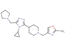 4-[4-cyclopropyl-5-(pyrrolidin-1-ylmethyl)-4H-1,2,4-triazol-3-yl]-1-[(2-methyl-1,3-oxazol-4-yl)methyl]piperidine