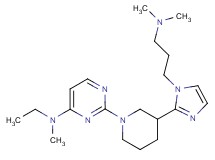 2-(3-{1-[3-(dimethylamino)propyl]-1H-imidazol-2-yl}-1-piperidinyl)-N-ethyl-N-methyl-4-pyrimidinamine
