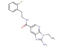 2-amino-3-ethyl-N-[2-(2-fluorophenyl)ethyl]-3H-imidazo[4,5-b]pyridine-6-carboxamide