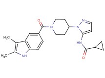 N-(1-{1-[(2,3-dimethyl-1H-indol-5-yl)carbonyl]-4-piperidinyl}-1H-pyrazol-5-yl)cyclopropanecarboxamide