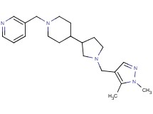 3-[(4-{1-[(1,5-dimethyl-1H-pyrazol-4-yl)methyl]-3-pyrrolidinyl}-1-piperidinyl)methyl]pyridine