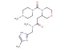 N-methyl-N-[(4-methyl-1H-imidazol-2-yl)methyl]-2-{4-[(4-methyl-1-piperazinyl)carbonyl]-3-morpholinyl}acetamide