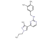 N-(3,4-dimethylbenzyl)-4-(3-methyl-1-propyl-1H-pyrazol-4-yl)pyrimidin-2-amine