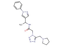 N-[1-(1-phenyl-1H-pyrazol-4-yl)ethyl]-2-[5-(1-pyrrolidinylmethyl)-1H-tetrazol-1-yl]acetamide