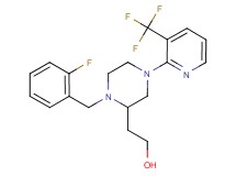 2-{1-(2-fluorobenzyl)-4-[3-(trifluoromethyl)-2-pyridinyl]-2-piperazinyl}ethanol