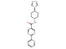 2-pyridin-2-yl-N-[trans-4-(4H-1,2,4-triazol-4-yl)cyclohexyl]pyrimidine-5-carboxamide
