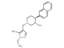 (3S*,4S*)-1-[(1-ethyl-5-methyl-1H-pyrazol-4-yl)methyl]-4-(2-naphthyl)piperidin-3-ol