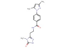 4-(3,5-dimethyl-1H-pyrazol-1-yl)-N-[2-(4-methyl-5-oxo-4,5-dihydro-1H-1,2,4-triazol-3-yl)ethyl]benzamide