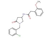 N-[1-(2-chlorobenzyl)-5-oxo-3-pyrrolidinyl]-2-(2-methoxyphenyl)acetamide