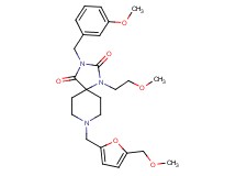 3-(3-methoxybenzyl)-1-(2-methoxyethyl)-8-{[5-(methoxymethyl)-2-furyl]methyl}-1,3,8-triazaspiro[4.5]decane-2,4-dione