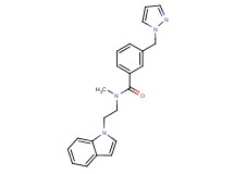 N-[2-(1H-indol-1-yl)ethyl]-N-methyl-3-(1H-pyrazol-1-ylmethyl)benzamide