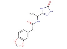 2-(1,3-benzodioxol-5-yl)-N-[1-(5-oxo-4,5-dihydro-1H-1,2,4-triazol-3-yl)ethyl]acetamide