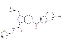 1-(cyclopropylmethyl)-5-[(7-methylimidazo[1,2-a]pyridin-2-yl)carbonyl]-N-(1,3-thiazol-2-ylmethyl)-4,5,6,7-tetrahydro-1H-pyrazolo[4,3-c]pyridine-3-carboxamide