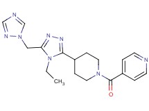 4-({4-[4-ethyl-5-(1H-1,2,4-triazol-1-ylmethyl)-4H-1,2,4-triazol-3-yl]piperidin-1-yl}carbonyl)pyridine