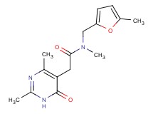 2-(2,4-dimethyl-6-oxo-1,6-dihydropyrimidin-5-yl)-N-methyl-N-[(5-methyl-2-furyl)methyl]acetamide