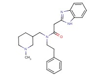 2-(1H-benzimidazol-2-yl)-N-[(1-methylpiperidin-3-yl)methyl]-N-(2-phenylethyl)acetamide