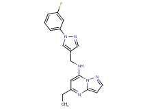 5-ethyl-N-{[1-(3-fluorophenyl)-1H-pyrazol-4-yl]methyl}pyrazolo[1,5-a]pyrimidin-7-amine