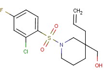 {3-allyl-1-[(2-chloro-4-fluorophenyl)sulfonyl]-3-piperidinyl}methanol