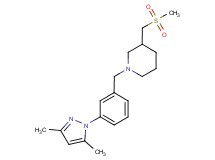 1-[3-(3,5-dimethyl-1H-pyrazol-1-yl)benzyl]-3-[(methylsulfonyl)methyl]piperidine