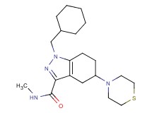 1-(cyclohexylmethyl)-N-methyl-5-(4-thiomorpholinyl)-4,5,6,7-tetrahydro-1H-indazole-3-carboxamide