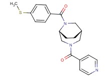 (1S*,5R*)-3-isonicotinoyl-6-[4-(methylthio)benzoyl]-3,6-diazabicyclo[3.2.2]nonane
