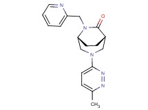 (1S*,5R*)-3-(6-methyl-3-pyridazinyl)-6-(2-pyridinylmethyl)-3,6-diazabicyclo[3.2.2]nonan-7-one