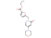 ethyl 5-[(4-morpholin-4-yl-6-oxopyridazin-1(6H)-yl)methyl]-2-furoate