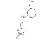 {4-[3-(3-chloroisoxazol-5-yl)propanoyl]-1,4-oxazepan-6-yl}methanol