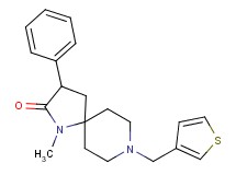 1-methyl-3-phenyl-8-(3-thienylmethyl)-1,8-diazaspiro[4.5]decan-2-one