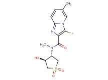 3-fluoro-N-[(3S*,4S*)-4-hydroxy-1,1-dioxidotetrahydro-3-thienyl]-N,6-dimethylimidazo[1,2-a]pyridine-2-carboxamide