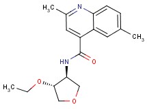 N-[(3S*,4R*)-4-ethoxytetrahydro-3-furanyl]-2,6-dimethyl-4-quinolinecarboxamide