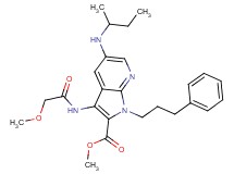 methyl 5-(sec-butylamino)-3-[(methoxyacetyl)amino]-1-(3-phenylpropyl)-1H-pyrrolo[2,3-b]pyridine-2-carboxylate