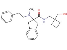 N-{[1-(hydroxymethyl)cyclobutyl]methyl}-2-[methyl(2-phenylethyl)amino]-2-indanecarboxamide