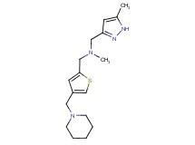 N-methyl-1-(5-methyl-1H-pyrazol-3-yl)-N-{[4-(piperidin-1-ylmethyl)-2-thienyl]methyl}methanamine