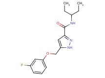 N-(1-ethylpropyl)-5-[(3-fluorophenoxy)methyl]-1H-pyrazole-3-carboxamide