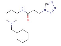 N-[1-(cyclohexylmethyl)-3-piperidinyl]-3-(1H-tetrazol-1-yl)propanamide