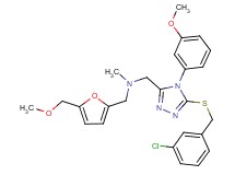 1-[5-[(3-chlorobenzyl)thio]-4-(3-methoxyphenyl)-4H-1,2,4-triazol-3-yl]-N-{[5-(methoxymethyl)-2-furyl]methyl}-N-methylmethanamine