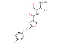 2-[(4-fluorophenoxy)methyl]-N-[(1R)-1-(hydroxymethyl)-2-methylpropyl]-1,3-oxazole-4-carboxamide