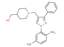 (1-{[1-(2,5-dimethylphenyl)-3-phenyl-1H-pyrazol-4-yl]methyl}-4-piperidinyl)methanol