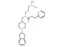 N-{[1-(2,3-dihydro-1H-inden-2-yl)-4-piperidinyl]methyl}-N-[3-(dimethylamino)propyl]-3-(2-pyridinyl)propanamide