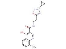 N-[2-(3-cyclopropyl-1,2,4-oxadiazol-5-yl)ethyl]-4-hydroxy-8-methyl-3-quinolinecarboxamide