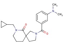 7-(cyclopropylmethyl)-2-[3-(dimethylamino)benzoyl]-2,7-diazaspiro[4.5]decan-6-one