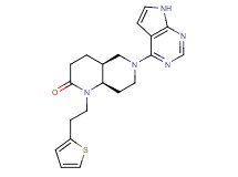 (4aS*,8aR*)-6-(7H-pyrrolo[2,3-d]pyrimidin-4-yl)-1-[2-(2-thienyl)ethyl]octahydro-1,6-naphthyridin-2(1H)-one