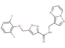 5-[(2,6-difluorophenoxy)methyl]-N-(pyrazolo[1,5-a]pyrimidin-3-ylmethyl)isoxazole-3-carboxamide