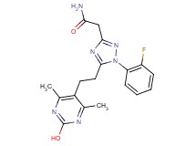 2-{1-(2-fluorophenyl)-5-[2-(2-hydroxy-4,6-dimethylpyrimidin-5-yl)ethyl]-1H-1,2,4-triazol-3-yl}acetamide