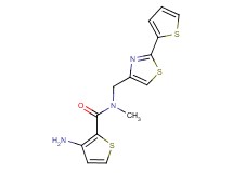 3-amino-N-methyl-N-{[2-(2-thienyl)-1,3-thiazol-4-yl]methyl}-2-thiophenecarboxamide