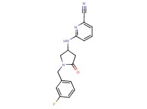 6-{[1-(3-fluorobenzyl)-5-oxopyrrolidin-3-yl]amino}pyridine-2-carbonitrile