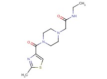 N-ethyl-2-{4-[(2-methyl-1,3-thiazol-4-yl)carbonyl]-1-piperazinyl}acetamide