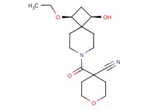 4-{[(1S*,3R*)-1-ethoxy-3-hydroxy-7-azaspiro[3.5]non-7-yl]carbonyl}tetrahydro-2H-pyran-4-carbonitrile