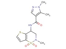 1,5-dimethyl-N-(2-methyl-1,1-dioxido-3,4-dihydro-2H-thieno[2,3-e][1,2]thiazin-4-yl)-1H-pyrazole-4-carboxamide